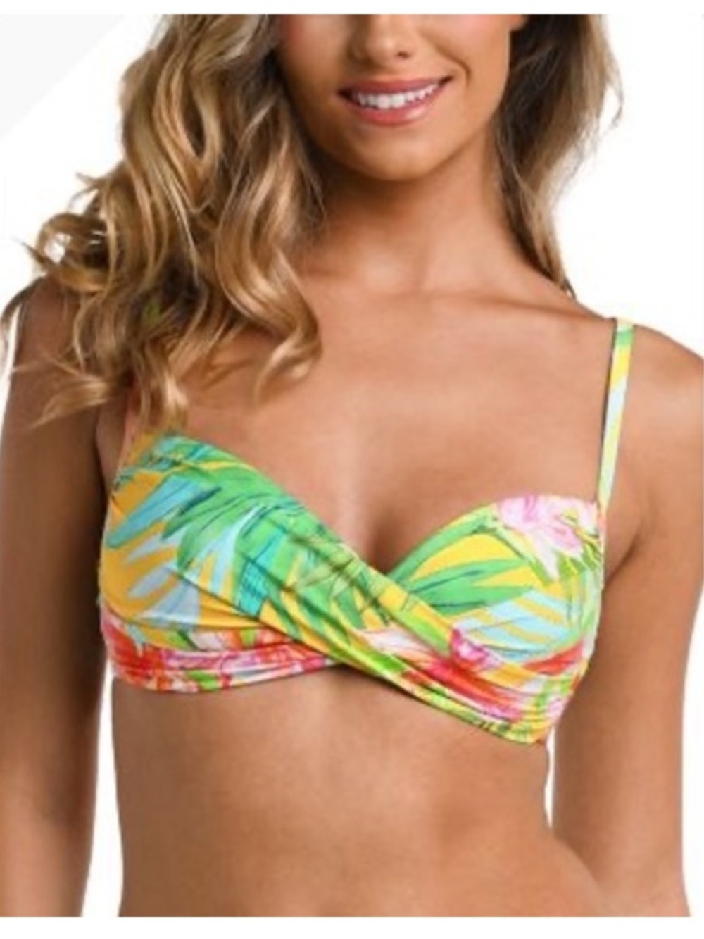 New LA BLANCA Calypso Wrap
Bikini Top Size 16